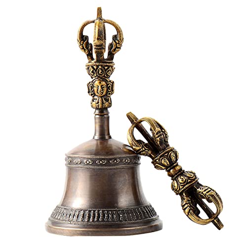 Hand Bell,Buddhist Meditation Bell It Can Be A Bell For Yoga And Meditation, A Hotel Bell, An Office Bell For Home Or Office, A Sound Healing Instrument, A Musical Instrument(16.5cm) - size: 16.5cm