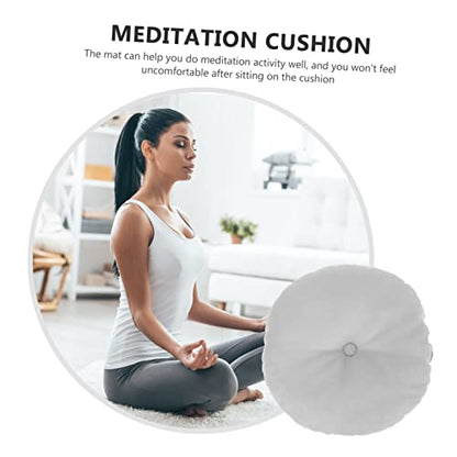 Toddmomy Large Grey Meditation Cushion for Comfortable Floor Seating Traditional Japanese Zafu Pillow for Yoga and Relaxation Tatami Mat Sturdy Cover