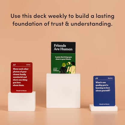 Friends are Human | 140 Conversation Cards to Help Deepen Friend Relationships | Card Game for Bonding & Communication | Therapy for Adults | from The Makers of Parents Are Human - style: Friends Are Human