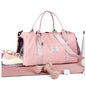 Gym Bag Womens Mens with Shoes Compartment and Wet Pocket Travel Duffel Bags for Women for Plane Sport Gym Tote Bags Swimming Yoga Small Waterproof Weekend Overnight Carry on Bag Hospital Holdalls - color: A7-Pink