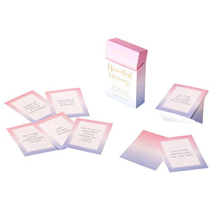 WORLD TRAVELER Eccolo Mindful Mornings - 60 Mindfulness Cards - Self Care Cards for Peace, Calm, Daily Positive Thoughts and Affirmations - Mindfulness Gifts & Positive Affirmations Cards for Women