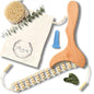 Abundantly Made Co. 7-Piece Lymphatic Drainage Massage Kit | Dry Brush, Wooden Paddle, Rope Roller, Jade Gua Sha, Silicone Cup, Linen Bag & E-Book | Wood Therapy, Maderoterapia & Body Sculpting Tools