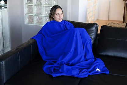 BlueHills Ultra Compact Travel Blanket 2 Pack Large Soft Cozy Portable Blanket Sheet with Carry Case and for Flight Airplane Car Layover Camping Hotel Blue C205-2PK-Royal - color: C205-2pk-royal