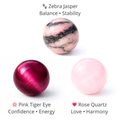 TEJO Natural Stone Bracelet for Women - size: 6.5 inches, style: Pink Natural Stone Beaded Bracelet – for Women
