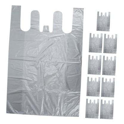SOLUSTRE 10pcs Large Storage Bags for Clothes and Quilts Pe Material Portable Moving Bags for Blankets and Towel Organization for Home and Travel Gray