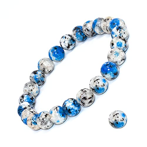 8mm Natural Gemstone Stretch Bracelet, Handmade Unisex Crystal Bracelets for Meditation, Yoga, Spiritual Healing & Positive Energy
