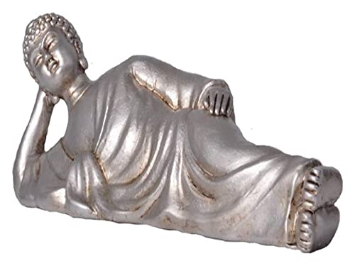 LQX Sculpture Tabletop Crafts Figurines Collectible Prop Thai Sleeping Buddha Statue Meditation Sculpture Ornament Resin Figurine Gift Kids Small,Silver (Color : Colorful Chrysanthemum) - color: Colorful Chrysanthemum