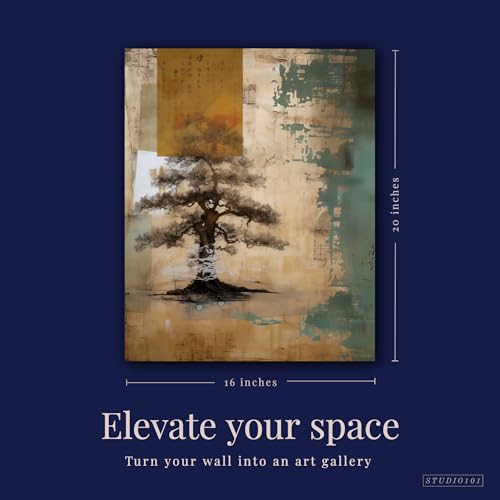 Studio101 Wabi Sabi Wall Art - Original 16'' x 20'' Print with Calming Japanese Energy - Wabi Sabi Decor Featuring Minimalist Aesthetic and Neutral Tones - Printed on Thick Archival Stock Paper