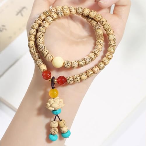 Natural Star Moon Bodhi Bracelet for Women Men Double-loop Winding Star Moon Bead Bracelet Meditatioon Healing Anxiety Relief Energy Buddha Bead Bracelets Birthday Gift - color: Bodhi 26
