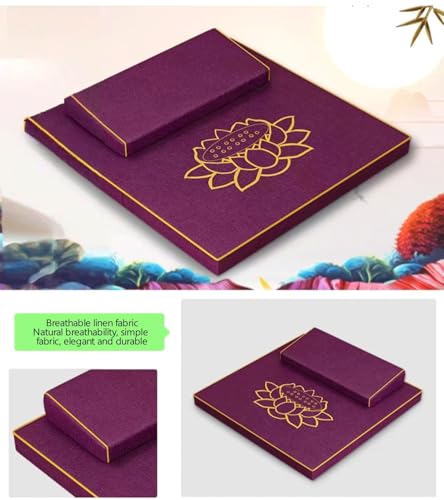 Meditation Mats, Meditation Meditation Mats, Futons, Household Folding, Thickened Fabrics, Coconut Palm, Kneeling Mats(Size:60x60cm(24x24inch),Color:Purple) - color: Purple, size: 60x60cm(24x24inch)