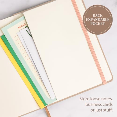 Rileys & Co Notebook Journal for Work and School - Lined Journal 8 x 6 Inches - Gold Foil Cover - Compact Notebook for Women - 240 Pages - Lined Notebook - Hardcover Journal (Fresh) - color: Fresh