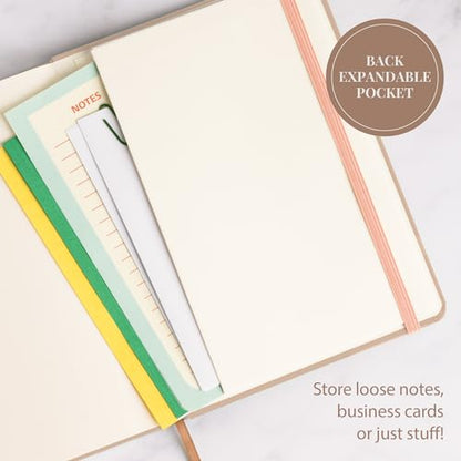 Rileys & Co Notebook Journal for Work and School - Lined Journal 8 x 6 Inches - Gold Foil Cover - Compact Notebook for Women - 240 Pages - Lined Notebook - Hardcover Journal (Fresh) - color: Fresh
