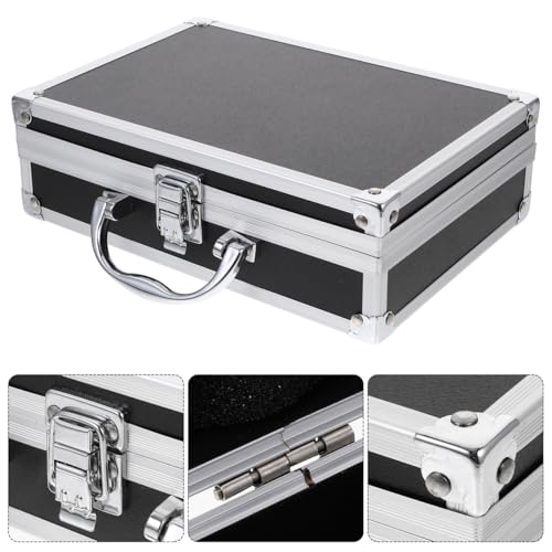 Yardwe Aluminum Tool Box Portable Hard Shell Briefcase Multi-Functional Carrying Case for Small Tools Electronics Travel Organizer 9.06X6.29X2.75 Inches