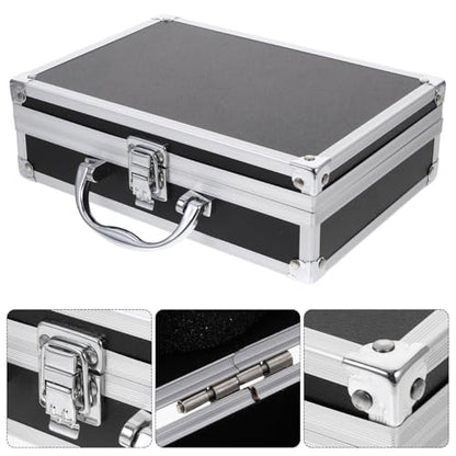 Yardwe Aluminum Tool Box Portable Hard Shell Briefcase Multi-Functional Carrying Case for Small Tools Electronics Travel Organizer 9.06X6.29X2.75 Inches