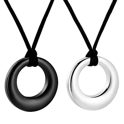 Hearbeingt Cremation Jewelry Urn Necklace for Ashes for Women Men, Circle of Life Eternity Memorial Pendant Ash Jewelry
