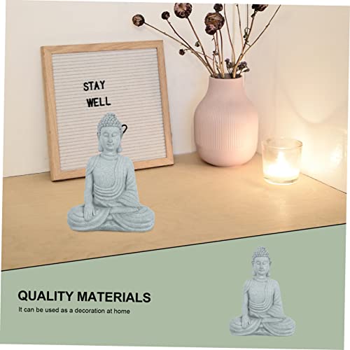 Zerodeko 1pc Zen Style Buddha Statue Decor for Desktop Calm and Tranquil Office Adornment Asian Inspired Landscape Ornament for Home and Balcony Decor