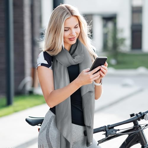 Patelai Sun Shawl Sun Protection Beach Travel Shawl Women's Beach Wraps for Women Travel Essentials - color: Black,dark Gray,white, size: 79 x 32 Inch