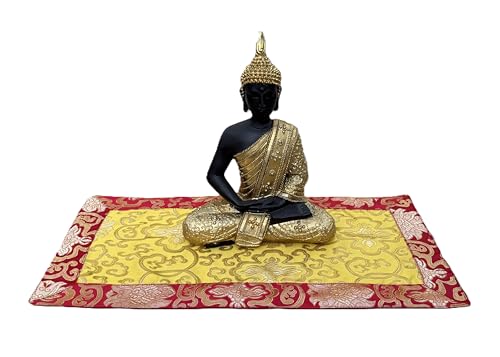 DharmaObjects Tibetan Silk Brocade Table Runner / Shrine Cover / Altar Cloth / Table Cover (20 X 10 Inches)