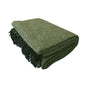 Open Road Goods Solid Color Mexican Yoga Blanket – Large Handwoven Throw for Yoga, Beach, Camping or Home – Soft and Durable Cotton Blend - color: Olive Green