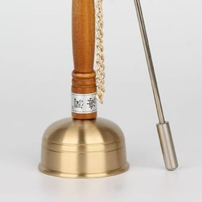Brass Meditation Hand Bell – Professional Handheld Percussion Instrument with Clear Resonant Tone, Traditional Design for Sound Healing, Yoga Practice, Mindfulness Sessions
