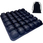 Inflatable Seat Cushion – Breathable, Pressure-Relieving Air Cushion, No Pump Needed, Ideal for Airplane Travel, Office, Car, Wheelchair & Camping – Lightweight, Foldable & Portable (Black)
