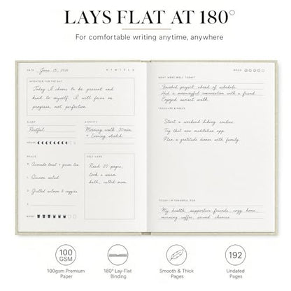 &And Per Se Wellness Journal, Self Care & Daily Journal for Women, Mental Health Planner with Habit Tracker, Diet & Goals, Undated, Gift-Ready (Stardust Beige) - color: I-Stardust Beige