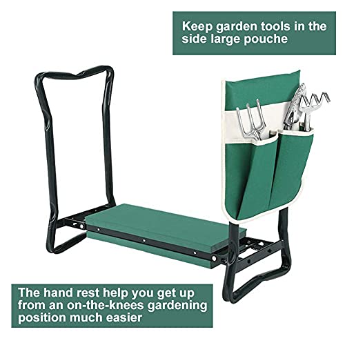 Garden Kneeler and Seat Stool Heavy Duty Garden Folding Bench with Large Tool Pocket and Soft EVA Kneeling Pad for Gardening Lovers - size: Style A