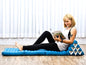 Leewadee 3-Fold Mat with Triangle Cushion – Comfortable TV Pillow, Foldable Mattress with Cushion Made of Eco-Friendly Kapok, 67 x 21 inches, Light Blue - color: Cl22 - Light Blue, size: 3 seating segments