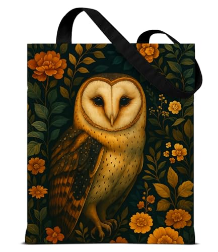 Vintage Botanical Animal Canvas Tote Bag for Women, Aesthetic Floral Animal Reusable Shoulder Bag for Shopping - color: 27