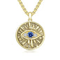 Evil Eye Necklace for Women 925 Sterling Silver, Protection Necklace with Blue Evil Eye Charm, Evil Eye/Lotus Pendant Jewelry, Birthday Christmas Gifts for Her - style: Blue Evil Eyes 01