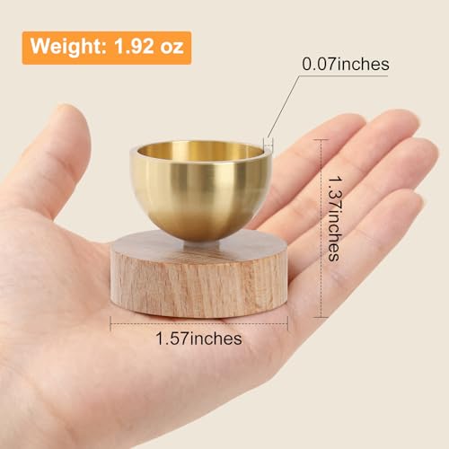 1PCS Mini singing bowl set, suitable for yoga, meditation and relaxation, mindfulness, chakra healing,Creates Beautiful Sound for Healing, Meditation & Relaxation, Gift for Men and Women (Mini size)