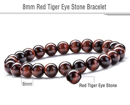 Men Women 8mm Natural Stone Lava Rock Diffuser Bracelet Elastic Yoga Agate Beads Bracelet Bangle - color: Set 6