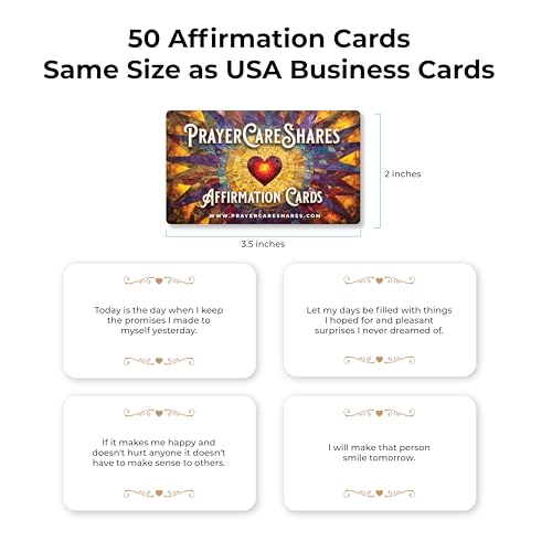 Daily Affirmation Cards- Portable Wellness Kit with 50 Daily Affirmation Cards for Positive Mindset, Encouragement and Daily Motivations. Everyday Wellness For Positive Thoughts. - style: Affirmations Kit - 50 Affirmation Cards