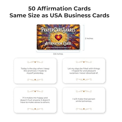 Daily Affirmation Cards- Portable Wellness Kit with 50 Daily Affirmation Cards for Positive Mindset, Encouragement and Daily Motivations. Everyday Wellness For Positive Thoughts. - style: Affirmations Kit - 50 Affirmation Cards
