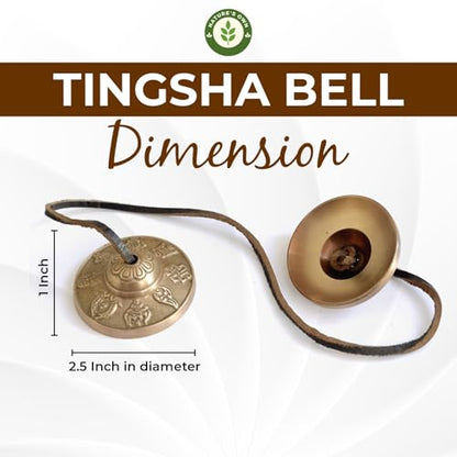 Tibetan Tingsha Bells Cymbals Meditation Chime Bells, 6.3 cm Percussion Instrument, with Cloth Bag, Embossed 8 Lucky Symbols, Ideal for Yoga, Mindfulness, Spiritual Healing, and Sound Therapy - color: 8 Lucky Symbols