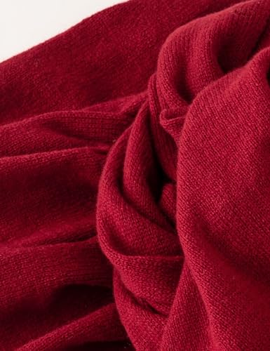 Soft Cashmere Blend Wrap Chic Scarf Stole for Women Wayfarer Travel Extra Large 87"x28" - color: Burgundy