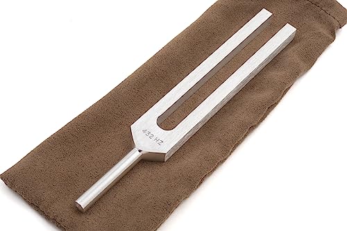 432 Hz Tuning Fork for Healing - Precision-Machined Aluminum Alloy - Made in USA - Healing Tuning Fork, Chakra Healing, Sound Therapy, Reiki, Yoga, Energy Balancing Tools - size: 432 hz