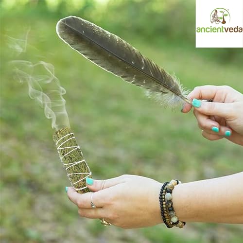 Ancient VEDA Sage Smudge Kit | Cedar, Sweetgrass, & Palo Santo Sticks Smudging Kit for Meditation, Yoga, Reiki, Home Cleansing, & Aromatherapy (Starter Kit, Cedar Sage) - color: Cedar Sage, size: Starter Kit