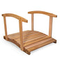 All Things Cedar Wooden Bridge, Outdoor Garden Walkway with Side Rails, 4', Natural - size: 4-Ft Bridge & Rails