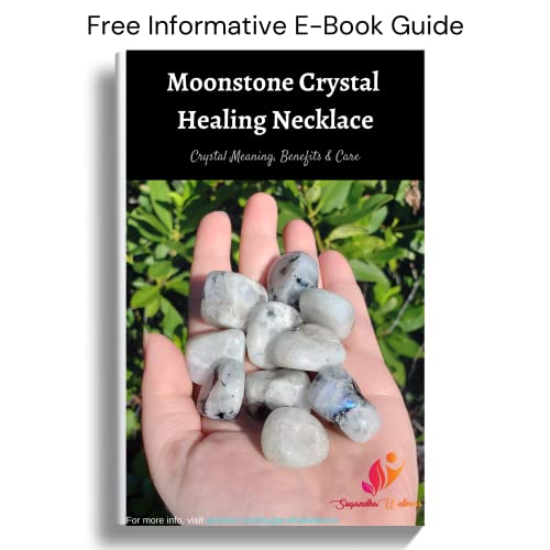 Rainbow Moonstone Healing Crystal Necklace - Lunar Pendant Balance, Inner Light, Love & Creativity