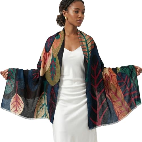 Soft Silky Pashmina Shawl Wrap for Women,Lightweight Spring, Elegant Wrap for Spring Wedding & Travel - color: Dark Blue
