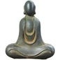 NA Solid Creative Cast Ironfaceless Buddha Statue Figurine, Black Abstract Study Meditation Room Garden Handmade Buddha Statue Sculpture
