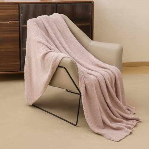 bearberry Super Soft Fluffy Throw Blanket Lightweight Cozy Warm Bed Blankets for Couch Bed Sofa All Season (Beige, 60”x80”) - color: Beige, size: Twin(60″x80″)