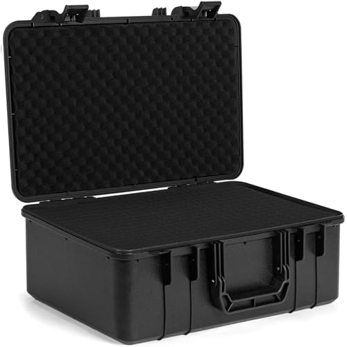 17.5 inch HardShell Carrying Case,Water-resistant & Storage Box with Customizable Foam,Portable Protective Box for Microphone,Recorder,Electronics,Tools,Cameras,Equipment and More17.5 x 10.5 x 5.8 in - size: 17.5" x 10.5" x 5.8"
