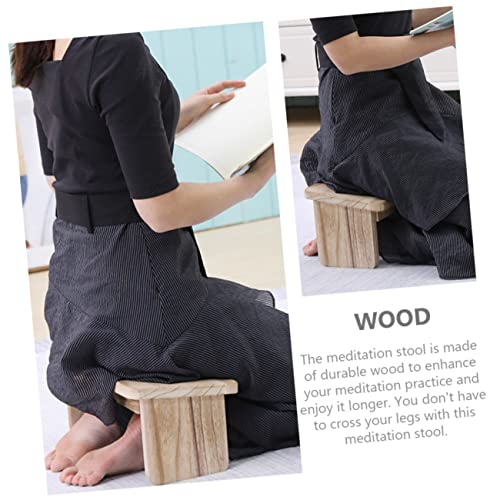 Zen Wooden Meditation Stool Lightweight Kneeling Bench for Comfortable Practice Non Slip Design for Home Use Tea Ceremony and Mindfulness Sessions