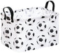 Rectangle Soccer Football Storage Basket | Gift Storage, Home Shelf Organizer Box, Clothes Laundry Hamper, Nursery Basket, With Handles - color: Soccer