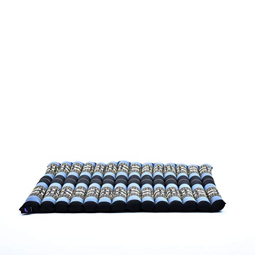 Leewadee Zabuton Seating Cushion – Square Floor Seat for Meditation Exercises, Light Yoga Mat Filled with Kapok - color: Sf15 - Blue