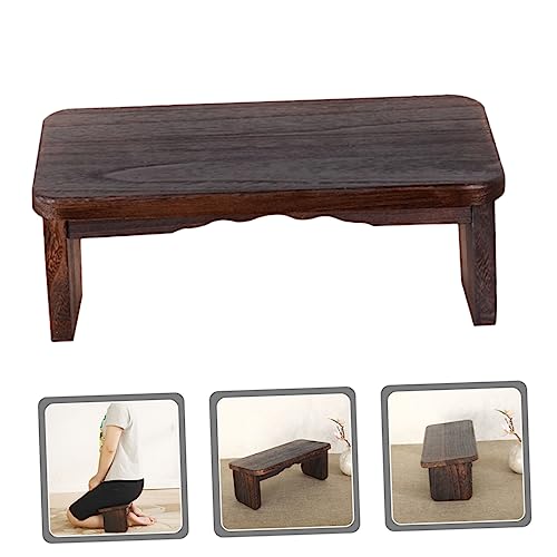 Hemoton Stool Seat Cushion Zen Meditation Bench Kneel Sit Stool for Home Yoga and Meditation