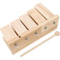 Wood Percussion Block 5 Tone Rhythm Block with Mallet Maple, Wooden Tone Block Instrument Set: 5-Tone Maple Block-Hand Polished Structure | Rhythm Practice Percussion