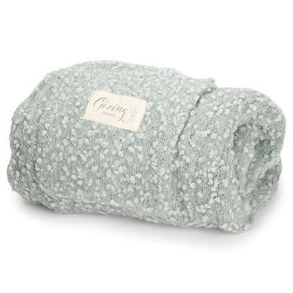 DEMDACO Giving Collection Giving Shawl with Pockets - Cozy Wrap for Women - Pockets - Soft Knit - Comfortable - Blanket-Style - Thoughtful Gift for Her - One Size - Sage Green